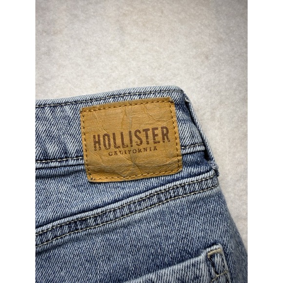 Hollister Ultra High‎ Rise Mom Jeans 7S W28 L25 Light Wash Vintage Stretch Denim - Picture 4 of 7